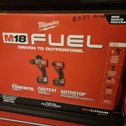 Milwaukee
M18 FUEL 18V Lithium-Ion Brushless Cordless Hammer Drill and Impact Driver Combo Kit (2-Tool) with 2 Batteries