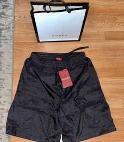 Gg Black Monogram Shorts (ON SALE)