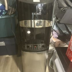 Primo Deluxe Bottom Loading Stainless Steel Electric Water Dispenser Black: Hot/Cold, 5 Gallon,