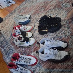 Jordan's And Foamposites Gold And Black 