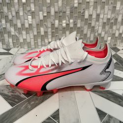 Puma Ultra Match FG AG Soccer Cleats Shoes White 107347-01 Mens Size 8.5