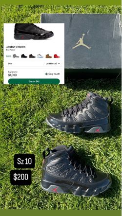 Retro 9 “ patent black “ sz 10