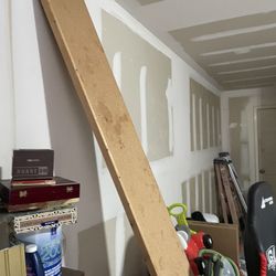 Decorative Wood Pieces And Small Chandelier 