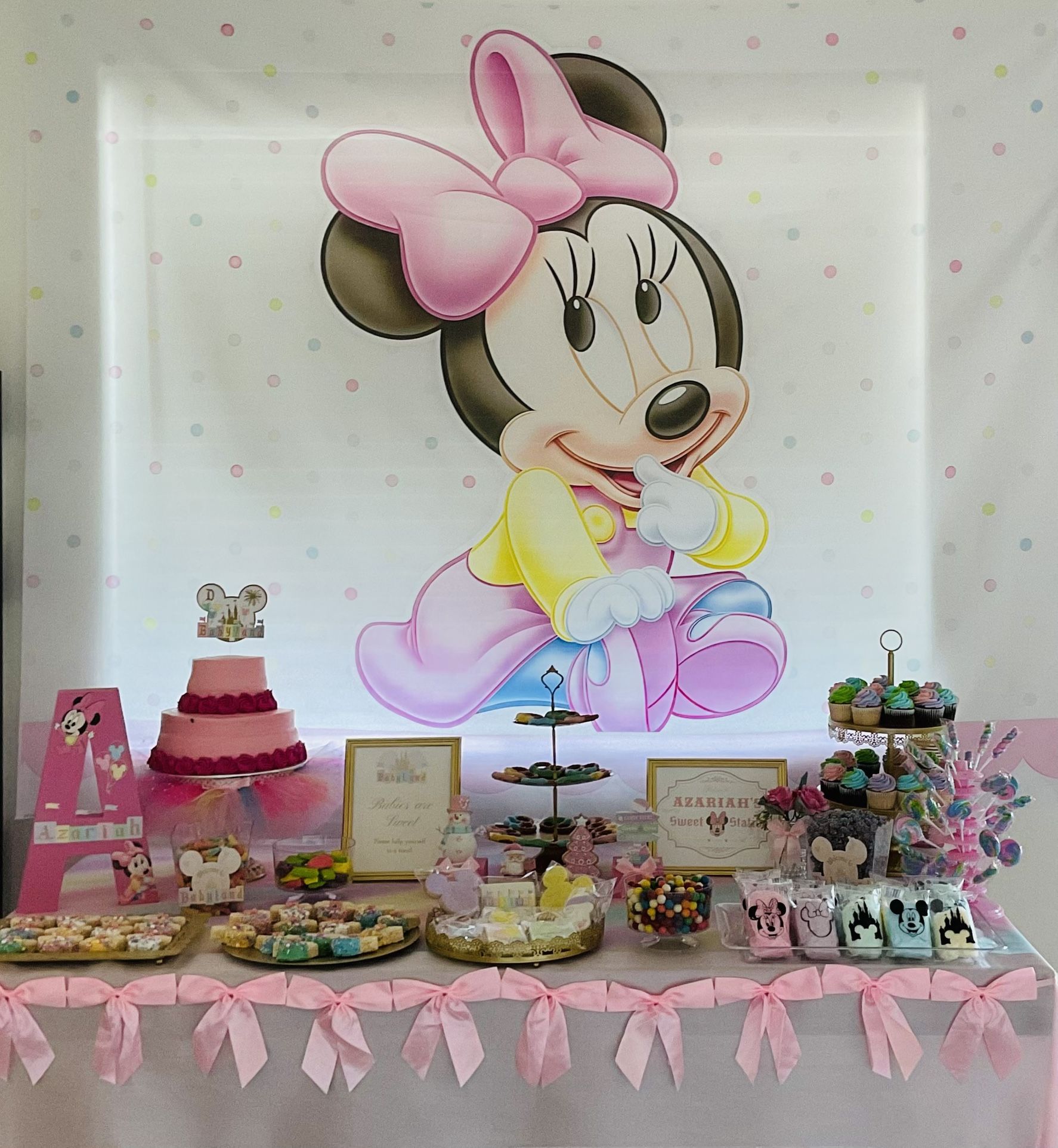 Baby Minnie Mouse Back Drop