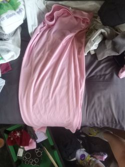 Pink Ribbed Knit Midi Dress half crops t shirts