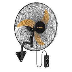 B305 $50  20 inch Wall Mount Fan Oscillating, Extended 3.3ft Wired Remote and 6.6ft Power Cord, 3-Speed Industrial Wall Mounted Fan for Commercial, Gr