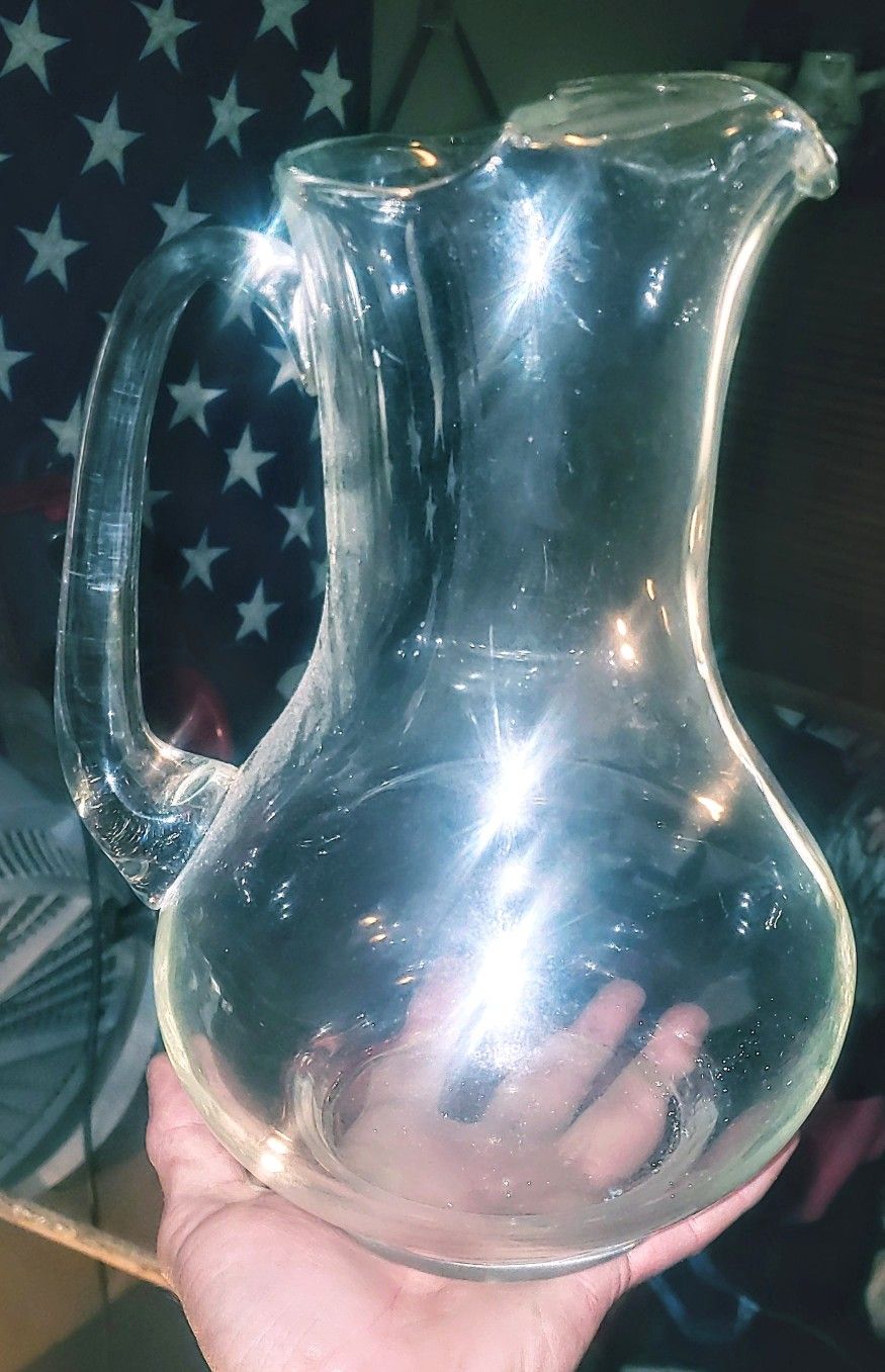 Antique Glass Pitcher