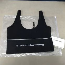 Alexander Wang Logo Elastic Bra Tank Top