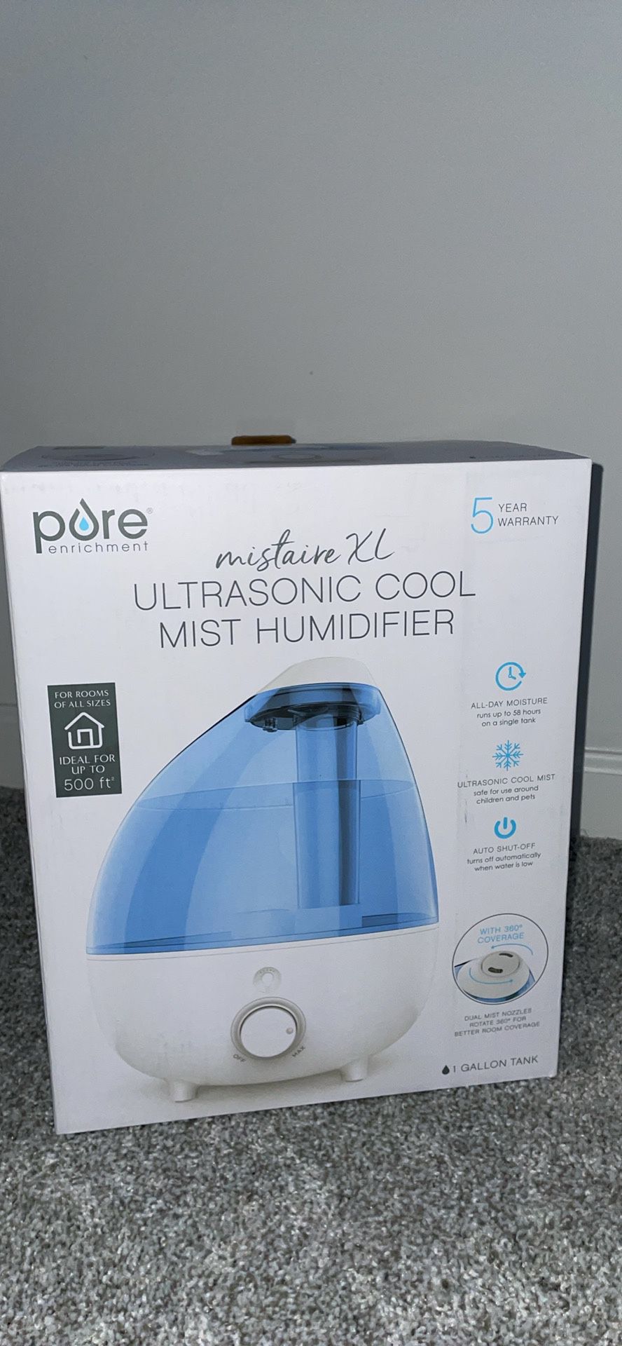 Large Ultrasonic Cool Mist Humidifier 