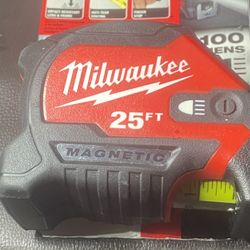 Bran New Magnetic Rechargeable Light Milwaukee Tape Measure