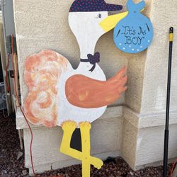 BABY REVEAL It’s a boy/girl stork, 6’ tall