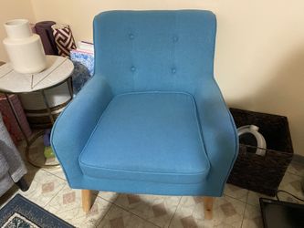 Love Seat Comfy Sofa Chair Blue 