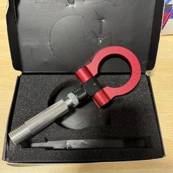 Red Folding Ring Screw On Front/Rear Bumper Tow Hook For Nissan Infiniti