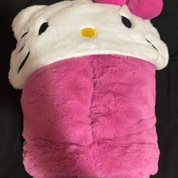 Adult Hello Kitty Hooded Blanket 