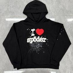 Black I ❤️ SP5DER Hoodie (Medium) – Brand New – $70