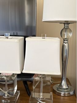 3 contemporary style lamps