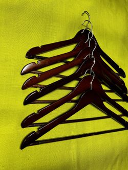 6 Wood Hangers 