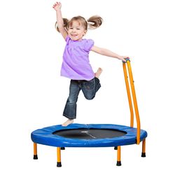 Kids Mini Trampoline with Handle Bar