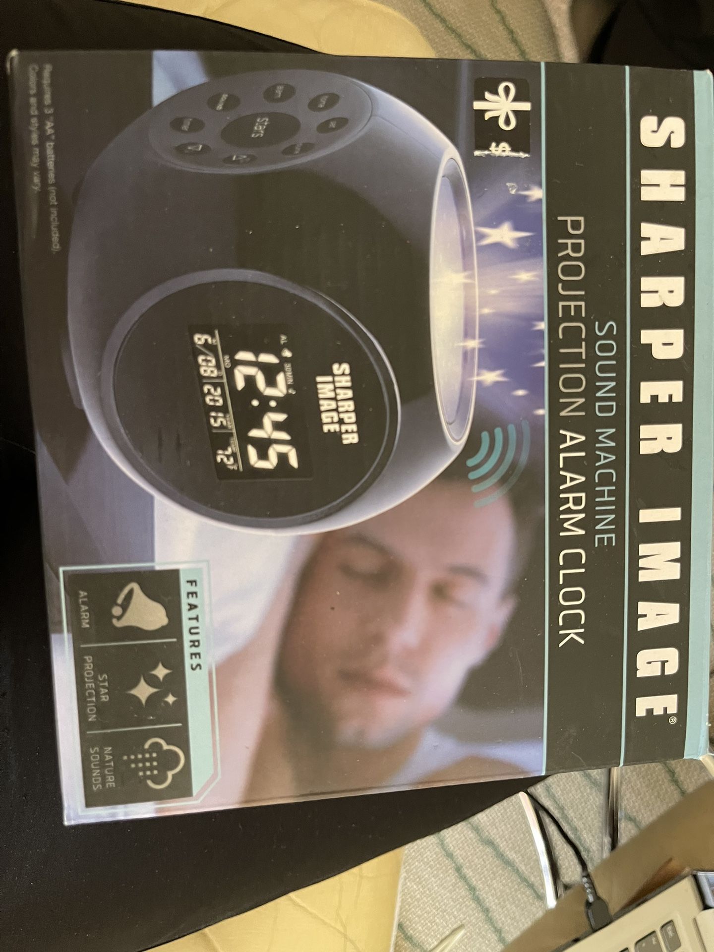 Alarm Clock Sharper Image Sound Machine Star Projection
