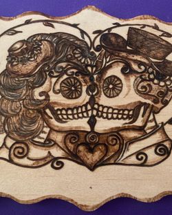 Wedding Anniversary Pyrography  Art & Customized Memory Plaques & Signs