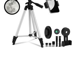  Telescope, 70mm Telescopes for Adults & Kids, 300mm Portable Refractor Telescope (15X-150X) with a Phone Adapter & Adjustable Tripod for Astronomy Be