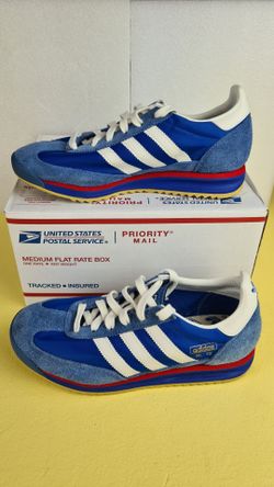 Adidas SL 72 Men’s Low Top Lace-Up Striped Sneaker Blue/White/Red/Yellow