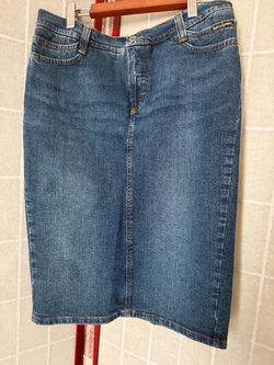 D&G Dolce & Gabbana Denim Midi Skirt Waist 28