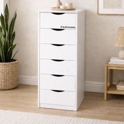 White 6 Drawer Chest 