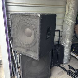 Two 18in Passive Subwoofers 