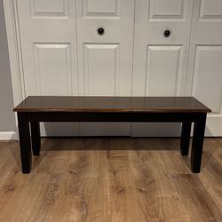 Two tone wooden bench
