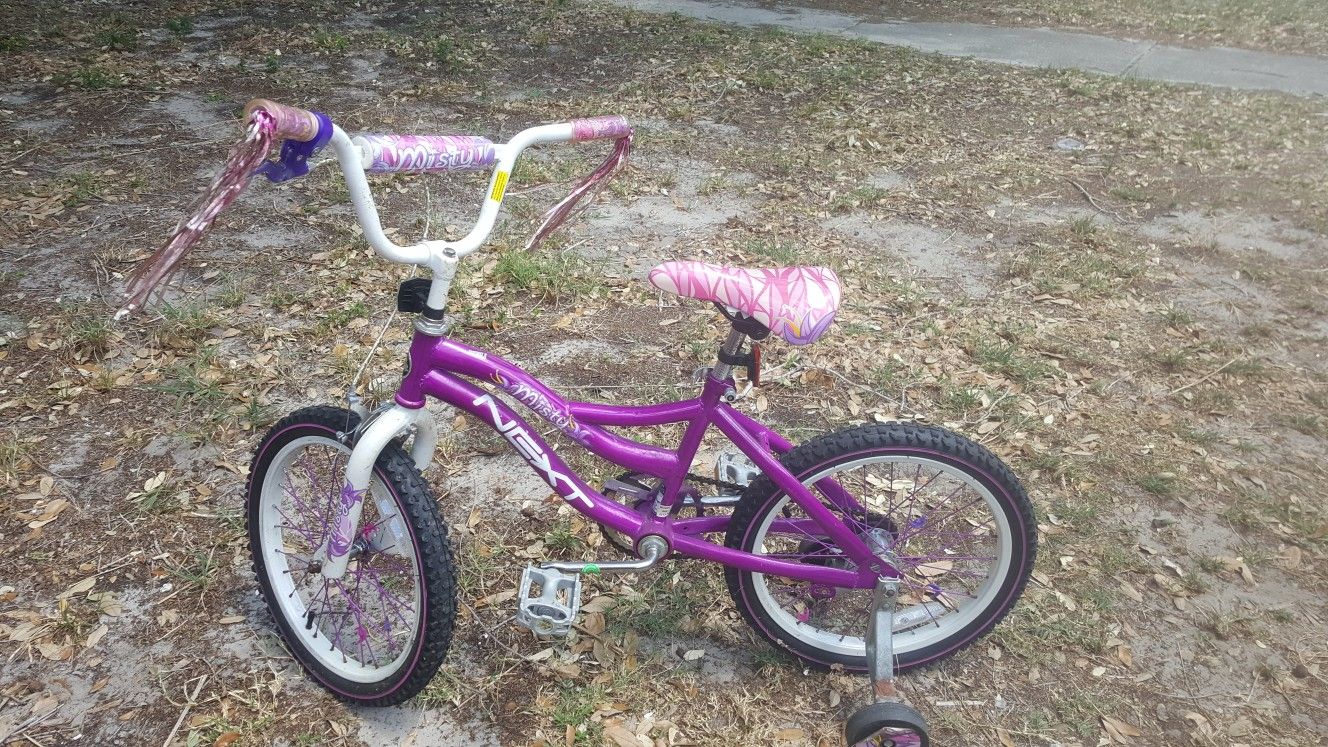 NEXT 18" Girls Misty Bike with training wheels