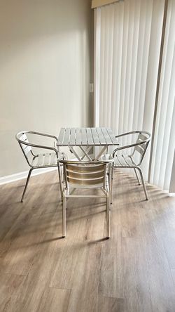 Aluminum Bistro Table and Chair Set