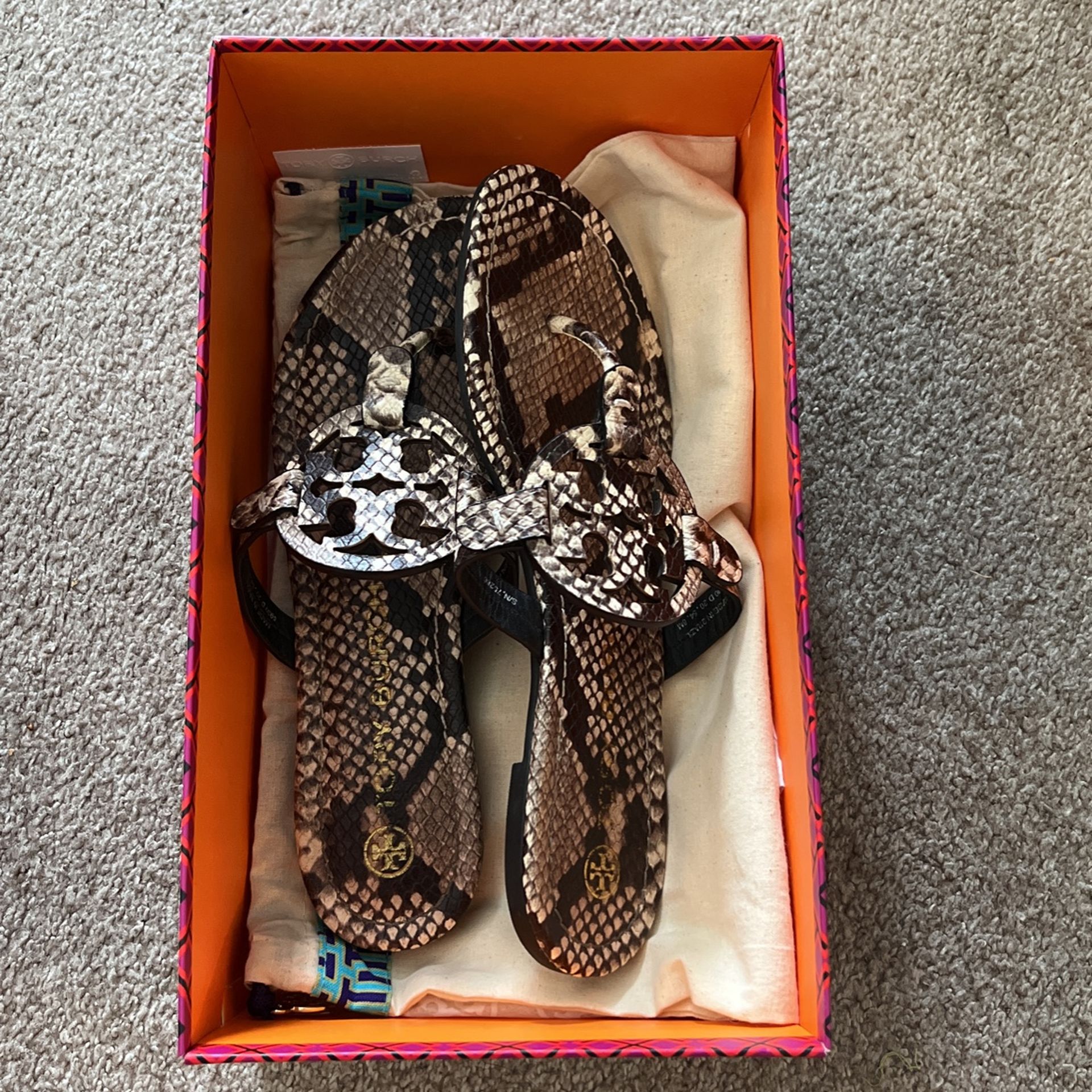 USED TORY BURCH SNAKE SKIN SANDALS for Sale in Anaheim, CA - OfferUp