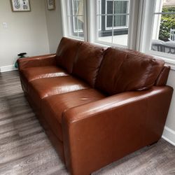 Arizona Leather Brown 3 Seater Couch