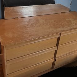 Dresser with Mirror Attached