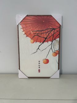 Canvas Wall Art Tree with Fruit Painting