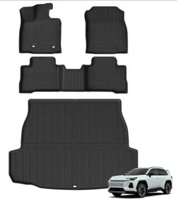 SMABEE Alfombrillas y forro de carga para Toyota RAV4 2026 HEV/PHEV (ajuste híbrido) tapetes de elastómero termoplástico para todo tipo de clima, acce
