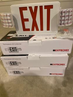 Thermoplastic LED Exit Combo