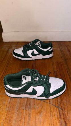 Nike Men’s Low dunk Lace-Up MICHIGAN Sneakers Green/White Colorblock US 8