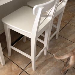2 IKEA INGOLF Bar Stools – White – Excellent Condition – $95 for Both!