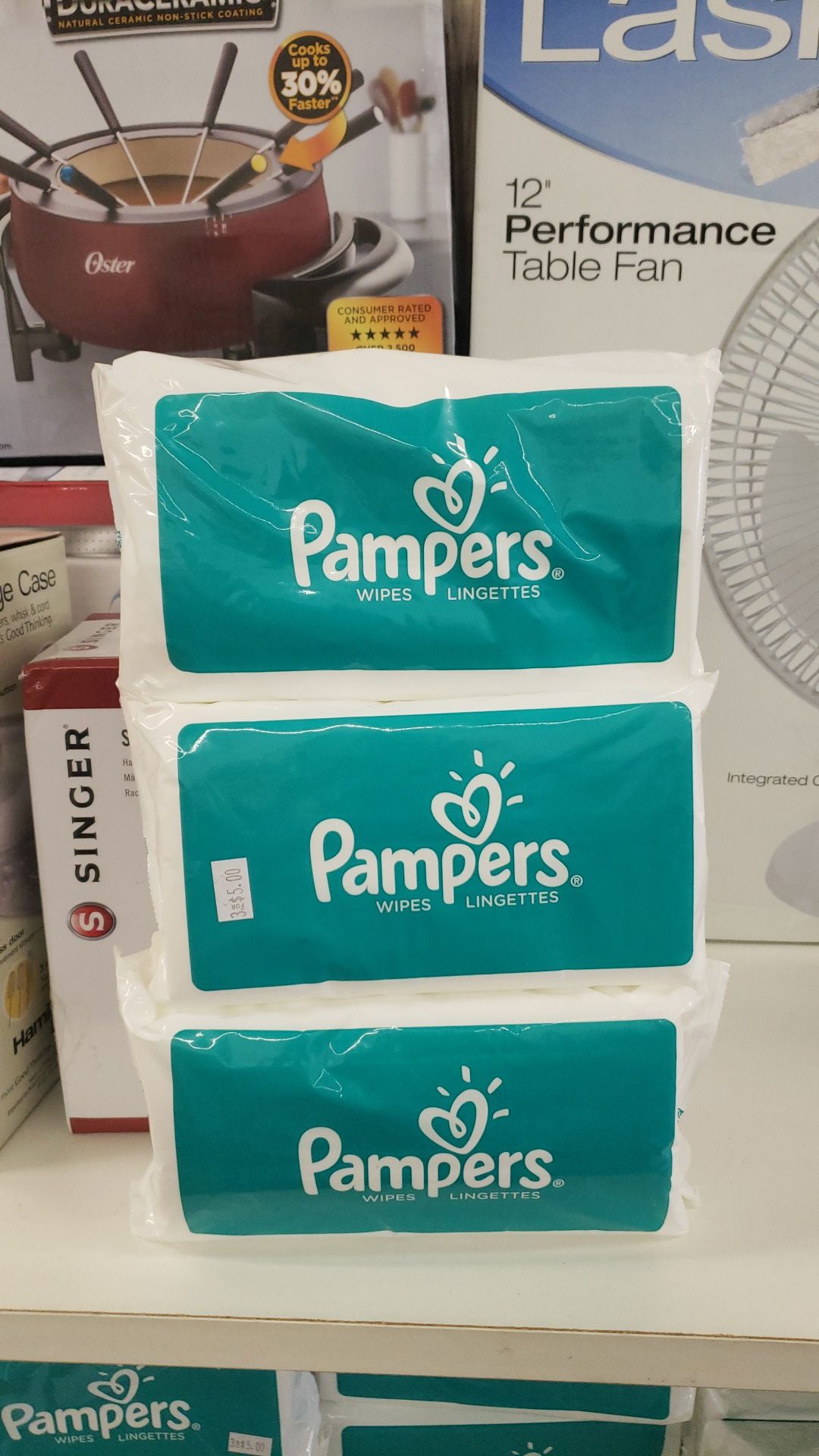 Pampers wipes 3 packs $5 72 per pack