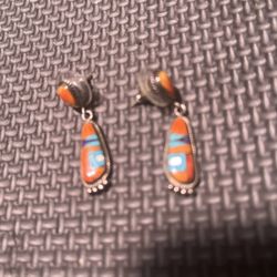 Navaho Sterling  Ear Rings