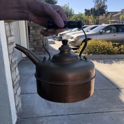 Vintage Tea Kettle Solid Copper