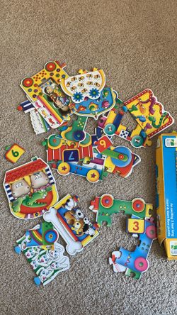 Kids Train Puzzle For ABC  And 1-2-3 