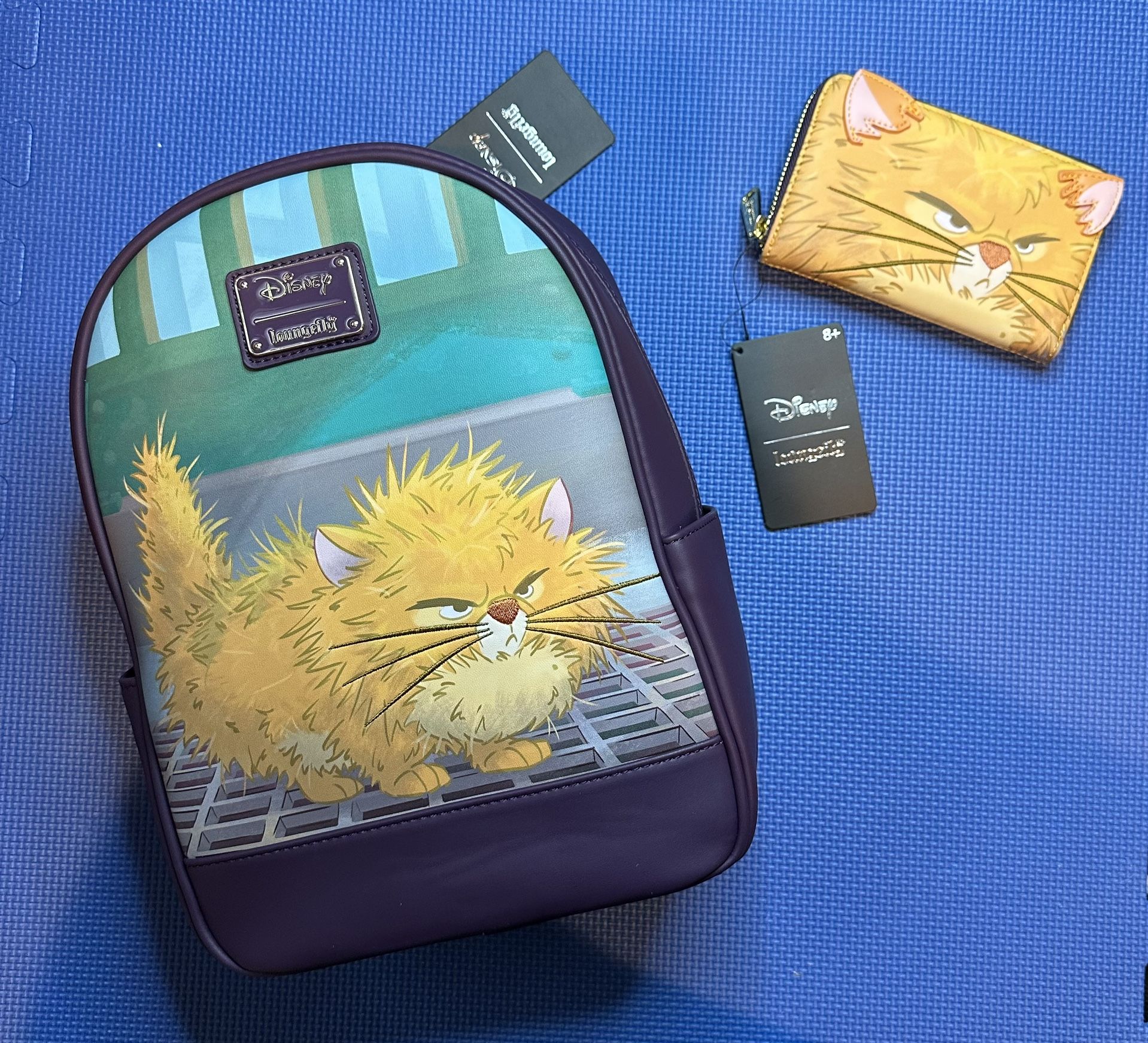 Loungefly Disney Oliver & Company Street Grate Mini Backpack and Matching Wallet Both NWTs 