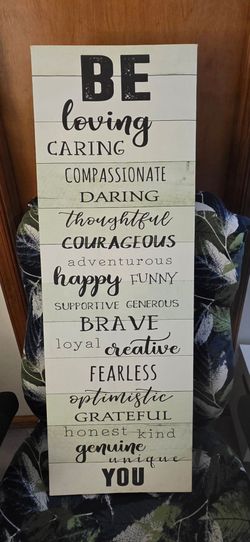 Be You Inspirational Wall Canvas Decor Sign