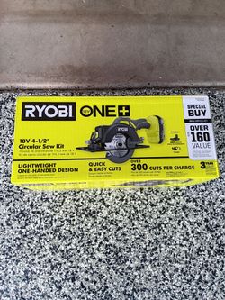 CIRCULAR SAW RYOBI 18V BATTERY AND CHARGER INCLUDED