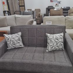 Loveseat Sofa Bed in Diego Gray Fabric