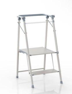 2 step stool ladder with safety rail