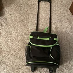 Uline Black Neon Green Gym Sports Duffle Bag